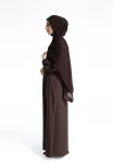 PlainBrownOpenAbayawithCuffSleeves-3