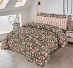 Pink Printed Bed Sheet With 2 Pillow Covers