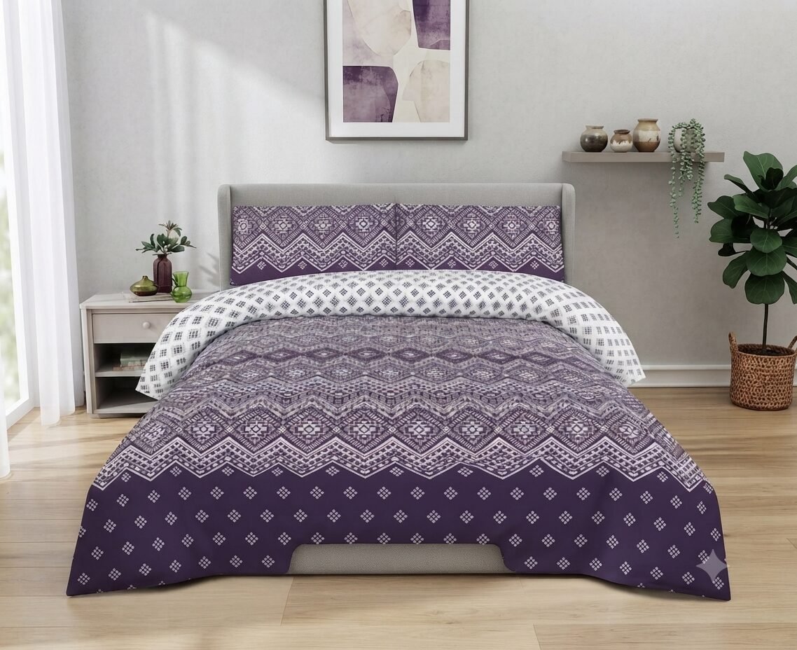 Purple Zig-Zag Diamond Pattern Sheet Purple Zig-Zag Diamond Pattern Sheet