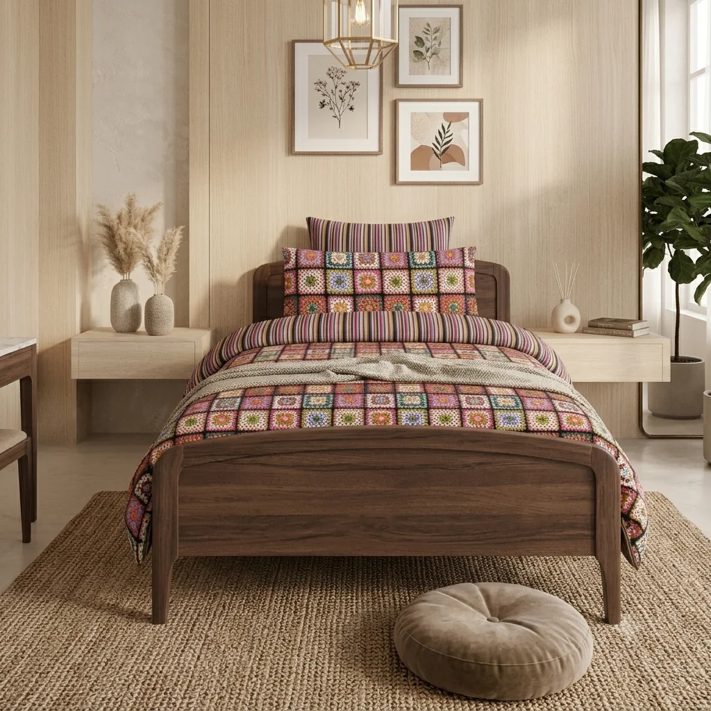 The Heritage Mosaic Bedset Multicolor Box Bedsheet