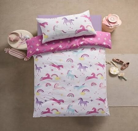 Unicorn Star Character Kids Bed Sheet