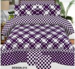 Purple Printed Bed Sheet With 2 Pillow Covers