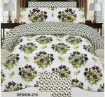 White Printed Bed Sheet With 2 Pillow Covers