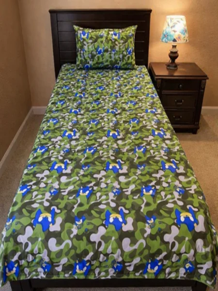 Sonic Character Kids Bed Sheet
