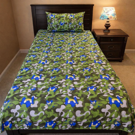 Sonic Character Kids Bed Sheet