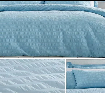 Sky Blue Palin Sheet with 2 Pillows Z Design