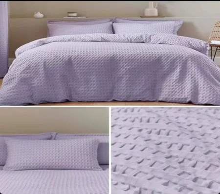 Light Purple Palin Sheet with 2 Pillows Z Design
