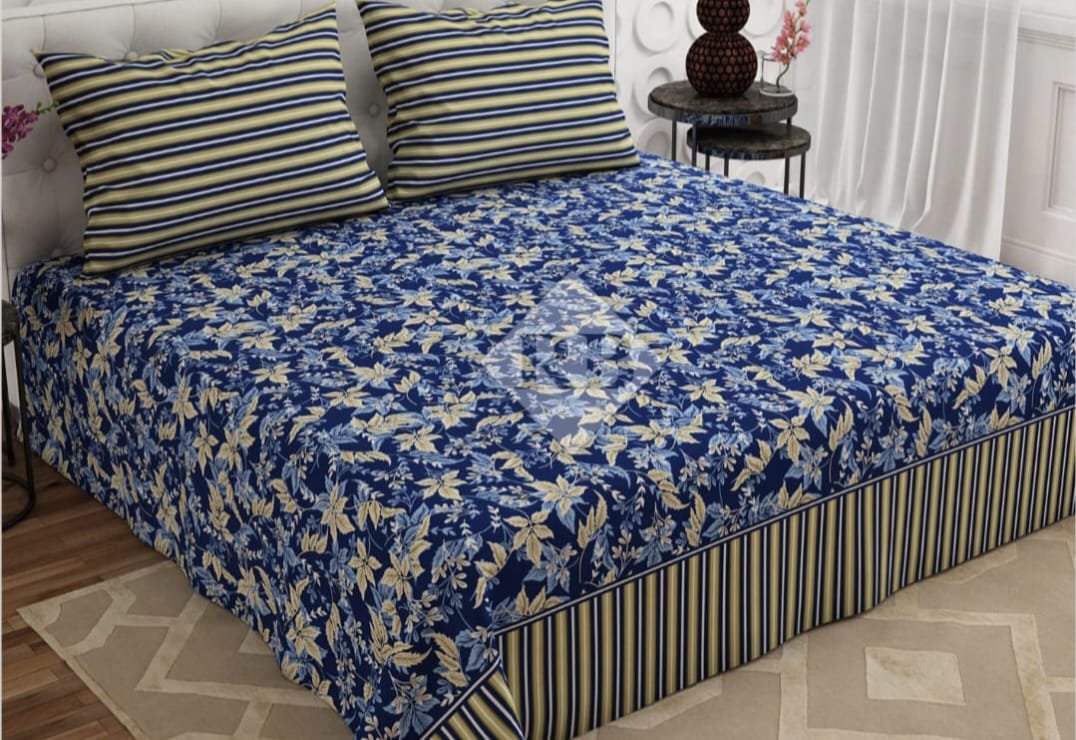 Beautifull Flowers Color Printed Bed Sheet B Beautifull Flowers Color Printed Bed Sheet B