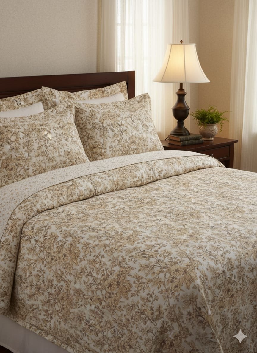 Beautifull Flowerss Color Printed Bed Sheet B Beautifull Flowerss Color Printed Bed Sheet B