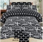 Black Color Printed Bed Sheet B