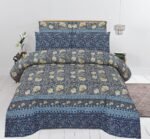 Blue Printed Color Printed Bed Sheet B