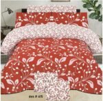 Brown white Color Printed Bed Sheet B