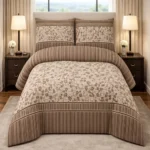 Elegant Chocolate Bloom Bed Sheet