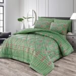 Green Color Printed Bed Sheet B