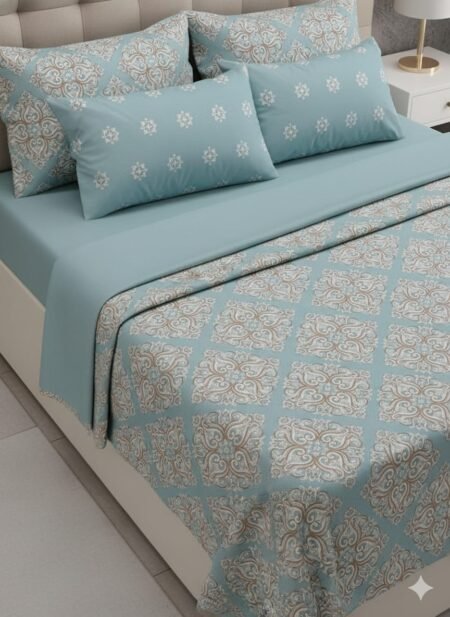 Light Colorr Printed Bed Sheet B