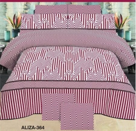 Light Brown Color Printed Bed Sheet B