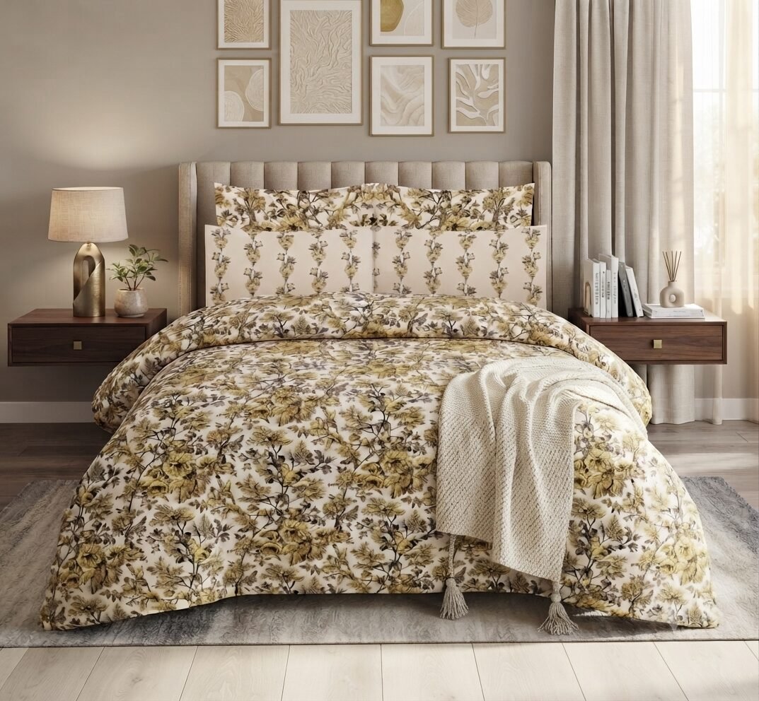 Vintage Botanical Floral Print Bedding B Vintage Botanical Floral Print Bedding B