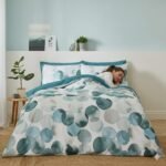 White Aqva Color Printed Bed Sheet B