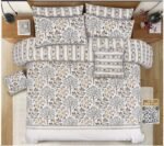 White Full Color Printed Bed Sheet B