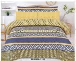 Yellow Color Printed Bed Sheet B