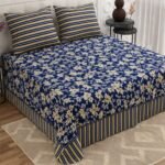Beautifull Flowers Color Printed Bed Sheet B