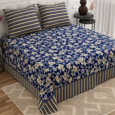 Beautifull Flowers Color Printed Bed Sheet B