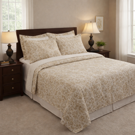 Beautifull Flowerss Color Printed Bed Sheet B