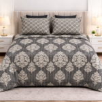 Greyy Color Printed Bed Sheet B