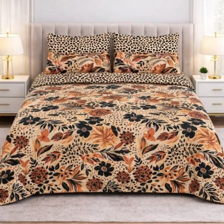 Leave Color Printed Bed Sheet B
