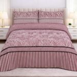 Light Brown Color Printed Bed Sheet B