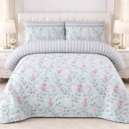 Flower Multi Color Printed Bed Sheet B