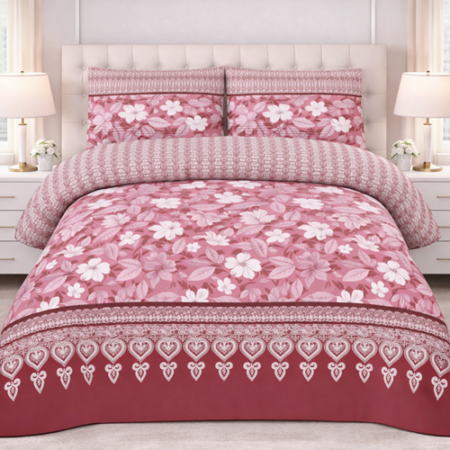 Flowers Color Printed Bed Sheet B