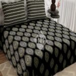 Beautifull Black Color Printed Bed Sheet S