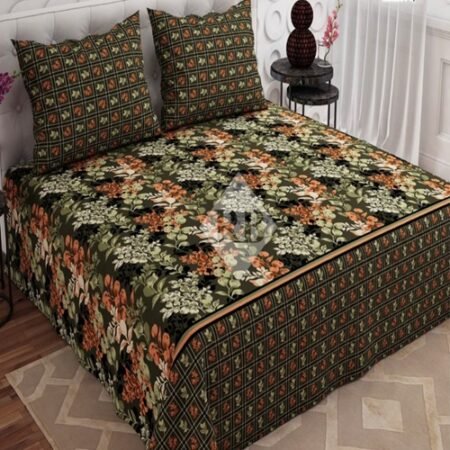 Beautifull Flowers Color Printed Bed Sheet S