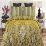 Beautifull YellowFlowers Color Printed Bed Sheet S