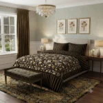 Elegant Stripe & Flower Bed Sheet
