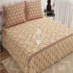Light Yellow Color Printed Bed Sheet S