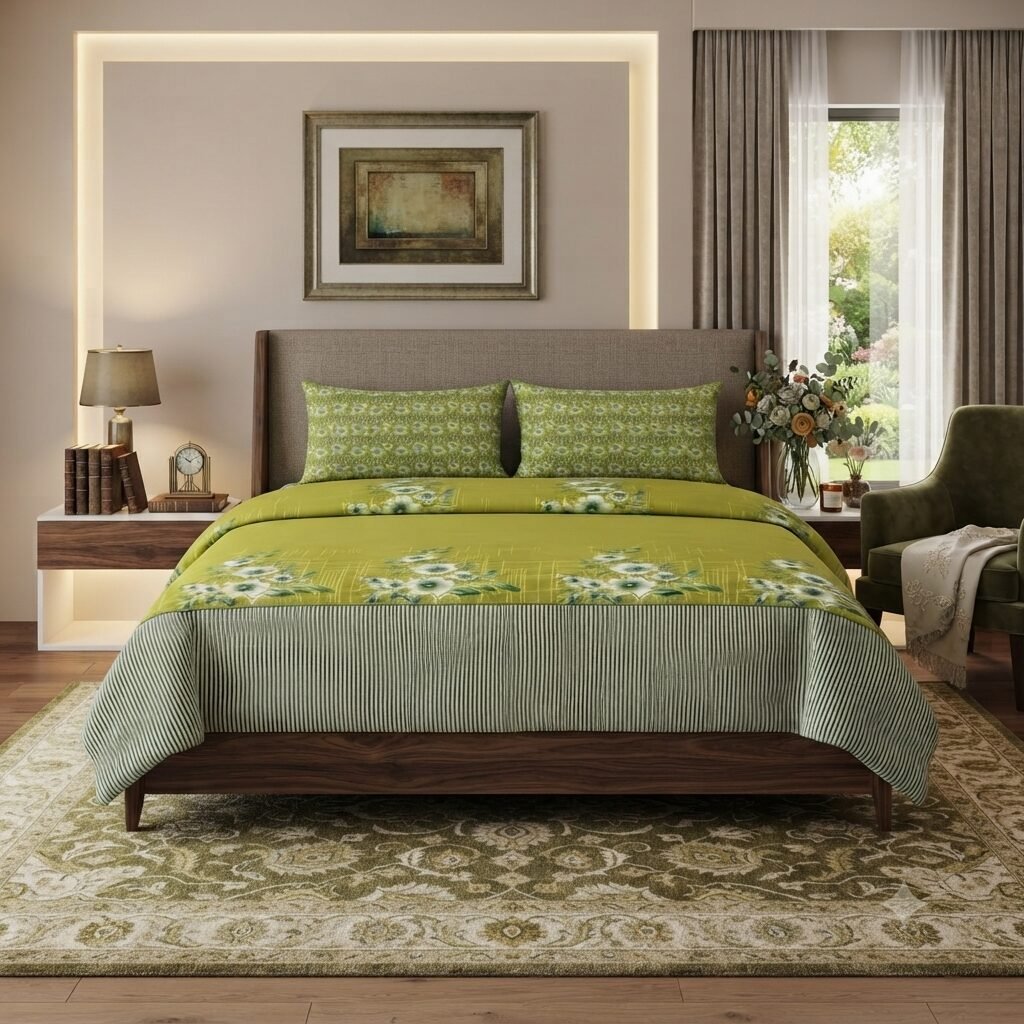 Parrot Color Printed Bed Sheet S Parrot Color Printed Bed Sheet S