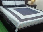 Printed Patchwork Embroidered Bed Sheet GN Design (25)