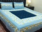 Printed Patchwork Embroidered Bed Sheet GN Design (31)