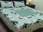 Printed Patchwork Embroidered Bed Sheet GN Design (44)