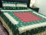 Printed Patchwork Embroidered Bed Sheet GN Design (45)