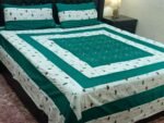 Printed Patchwork Embroidered Bed Sheet GN Design (47)