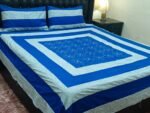 Printed Patchwork Embroidered Bed Sheet GN Design (48)