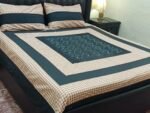 Printed Patchwork Embroidered Bed Sheet GN Design (50)
