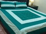 Printed Patchwork Embroidered Bed Sheet GN Design (51)