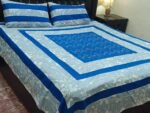 Printed Patchwork Embroidered Bed Sheet GN Design (52)