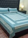 Printed Patchwork Embroidered Bed Sheet GN Design (59)