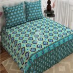 Sea Green Royal Printed Bed Sheet S