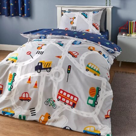Train Kids Bed Sheet